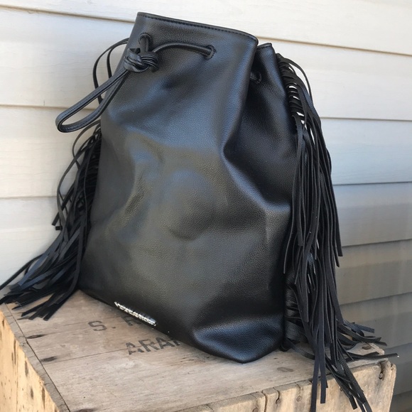 Victoria's Secret Handbags - Victoria Secret Black Cinch Backpack